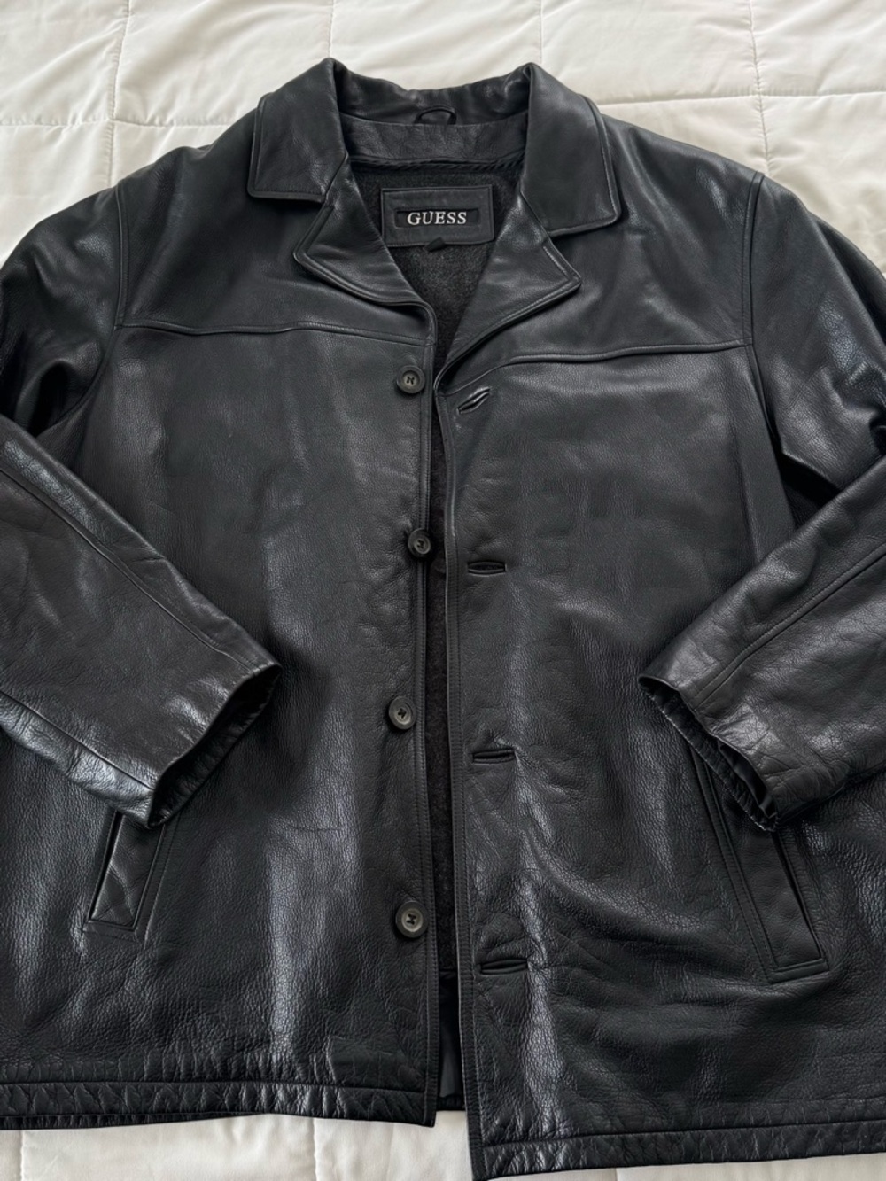 Guess Vintage Leather Jacket Size XXL